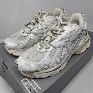 Balenciaga 8 41 Runner Sneakers Low Off White Shoes Distress Mesh Triple S NEW